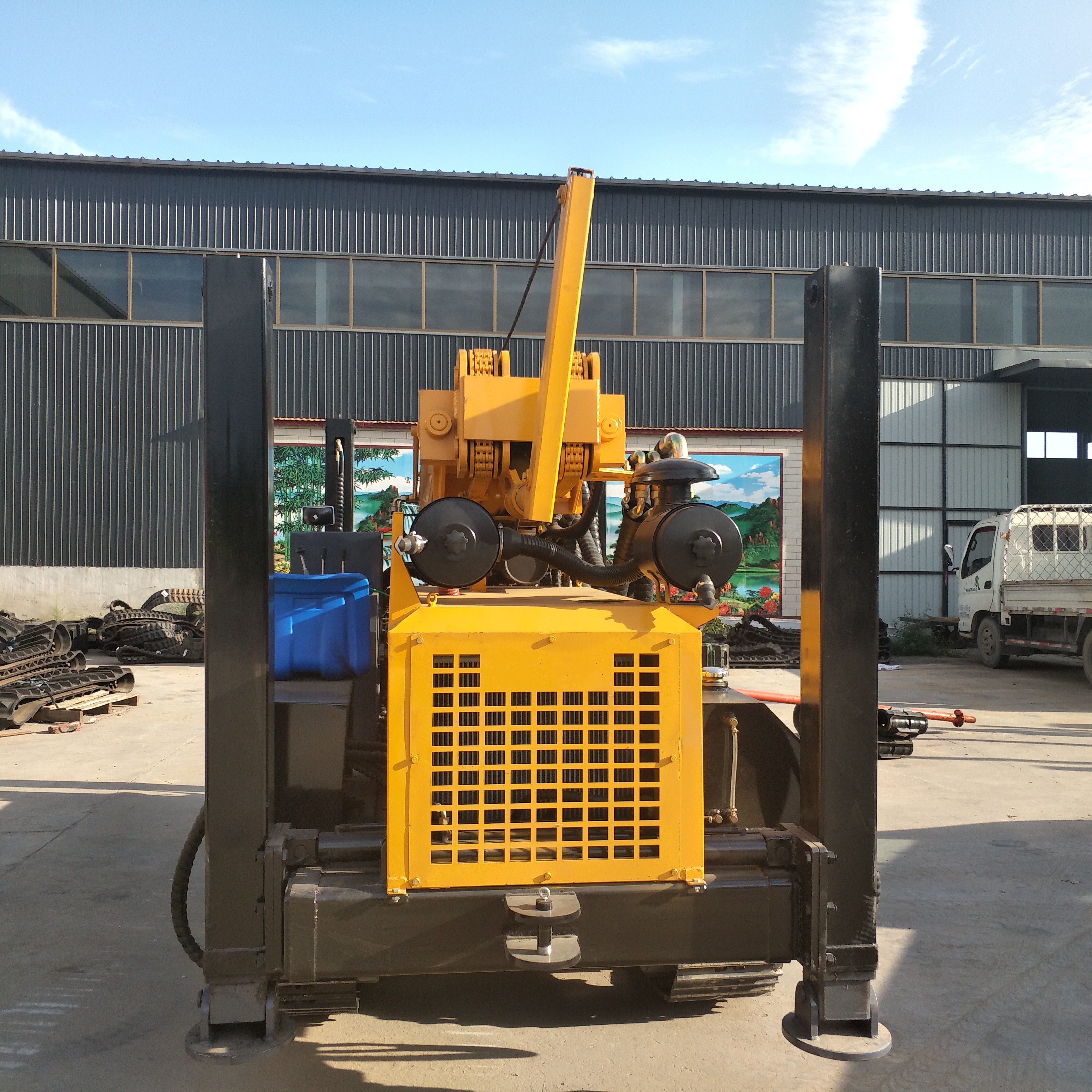 260m Small Pneumatic Air Compressor Water Bore Well Drilling Machine Rock Drill