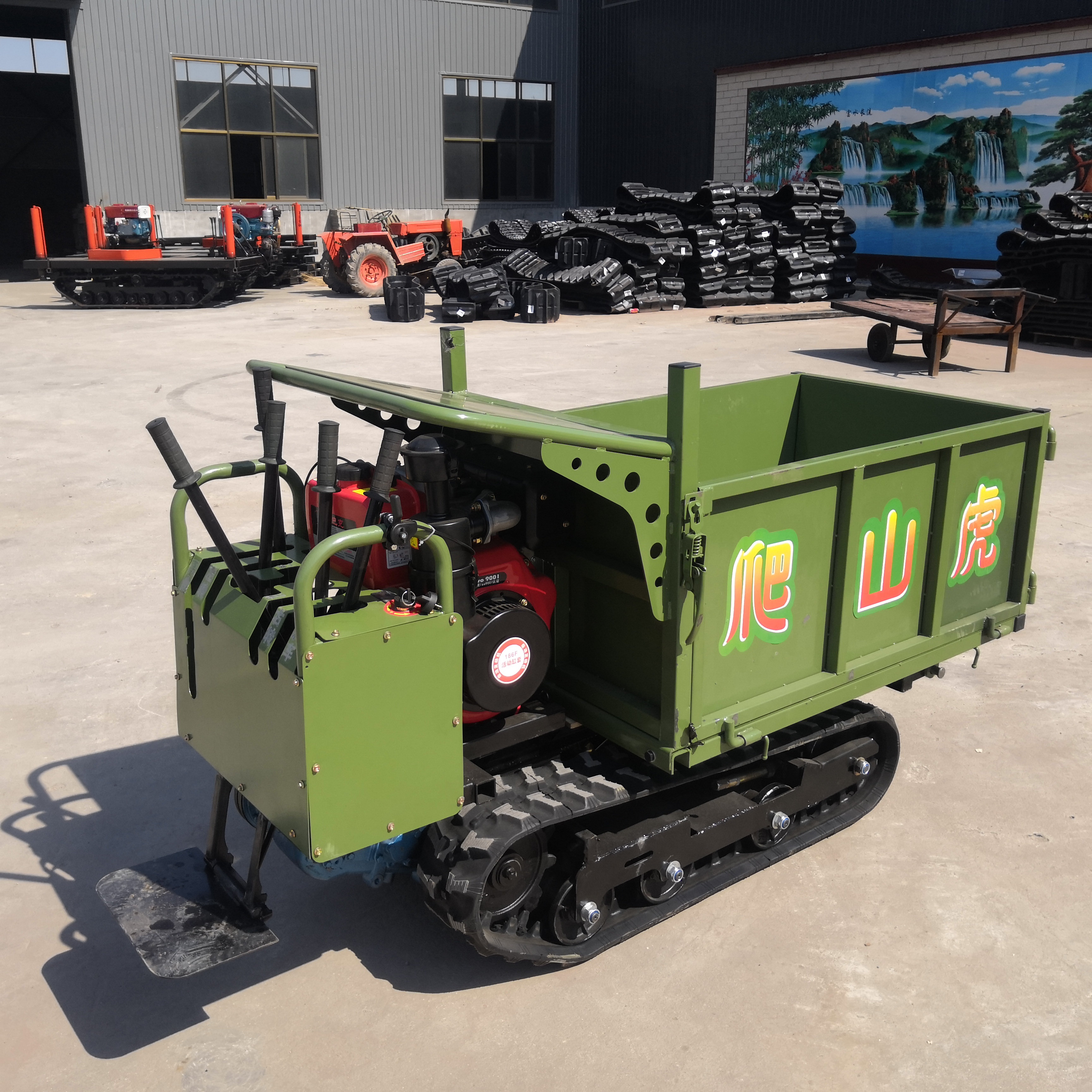 Hydraulic Mini Crawler Dumper , Self Loading Mini Dumper 0.8T Horsepower