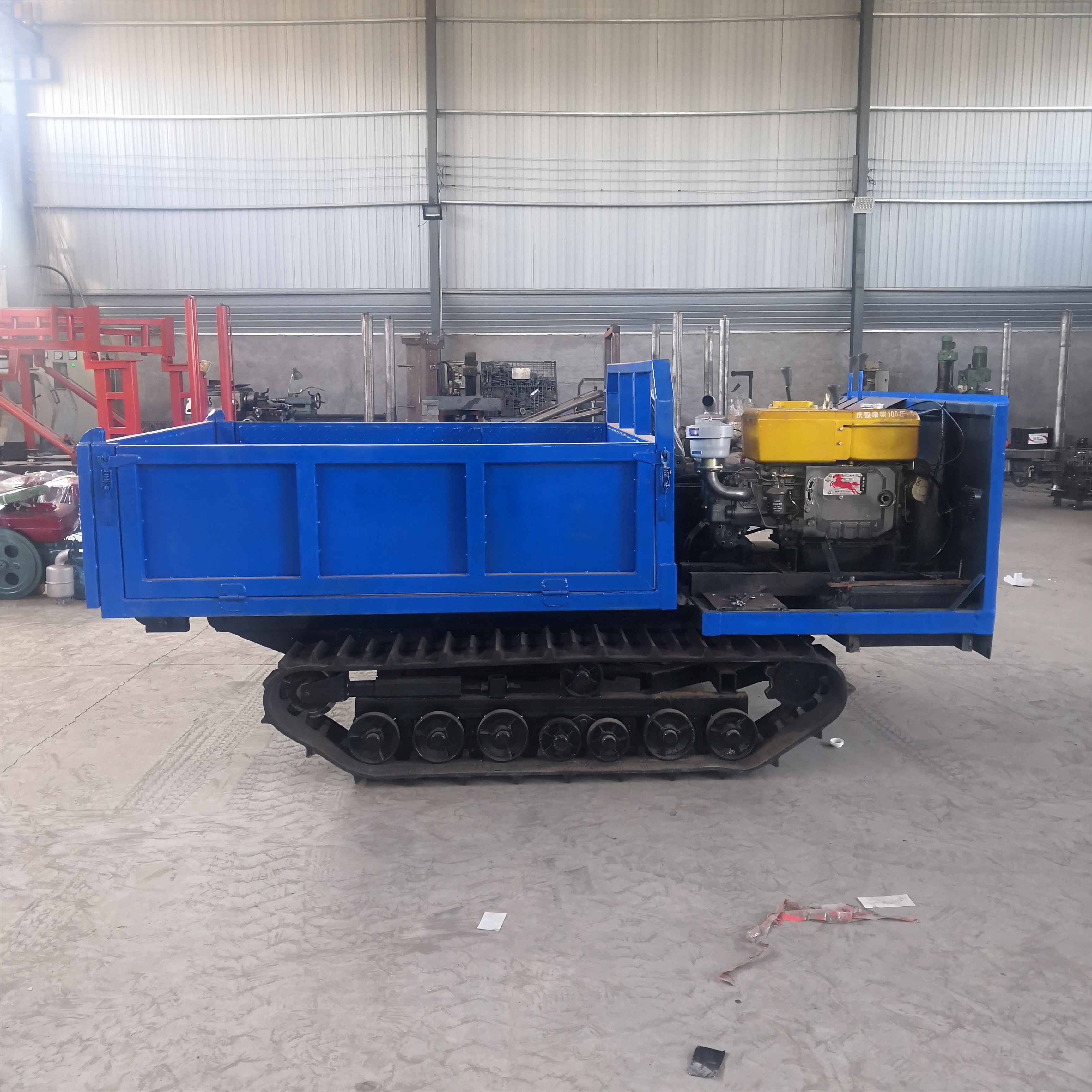 2 Ton Mini Rubber Track Transporter Dumper Truck Simple Operation