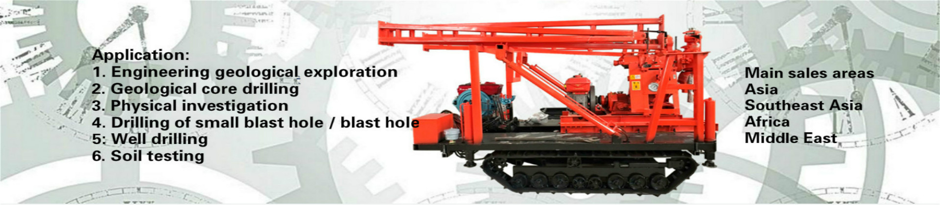 Water Well Drilling Rig Machine, Core Drilling Rig, Track Transporter, Drilling Mud Pump, Crawler Track Undercarriage, Water Well Drill Bits, Water Well Drill Pipe, Other accessories, Rig tower, Promotion - Jinzhou City Shitan Machinery Equipment CO. LTD.